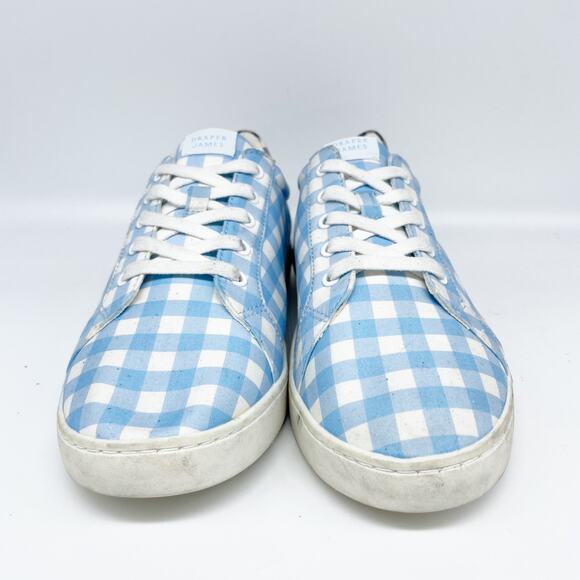 Draper James Women's Witherspoon Blue White Gingham Harper Sneakers Size 9 - Picture 2 of 12
